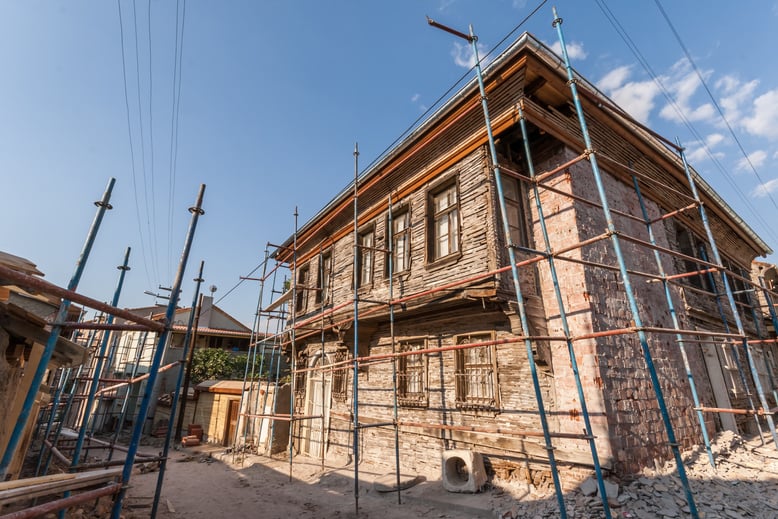 Traditional Turkish House Waiting for Restoration and Renovation